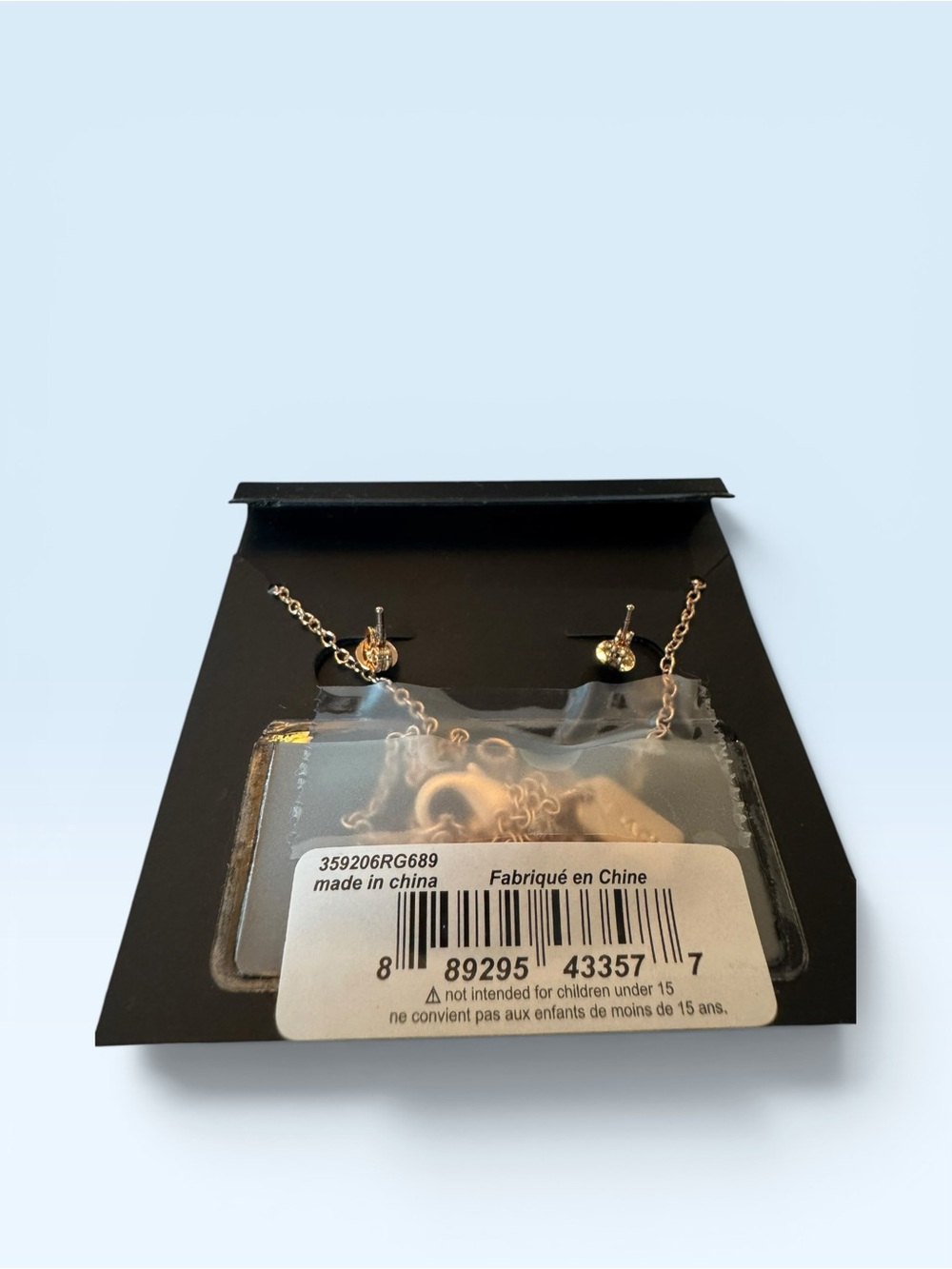 Coach Open Circle Necklace and Tea Rose Stud Earring Set - Picture 3 of 5